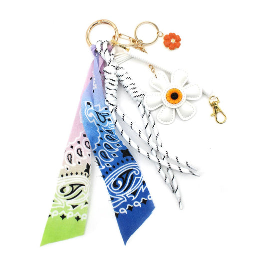 Taschenanhänger Bag Charm - FLEUR BANDANA: Violett