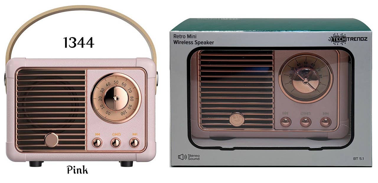 Vintage-Bluetooth-Lautsprecher: Schwarz