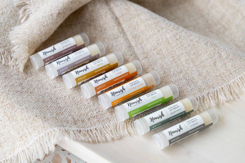 Bio-Lippenbalsam in 8 herrlich geschmeidigen Geschmacksrichtungen: Lavendel Minze