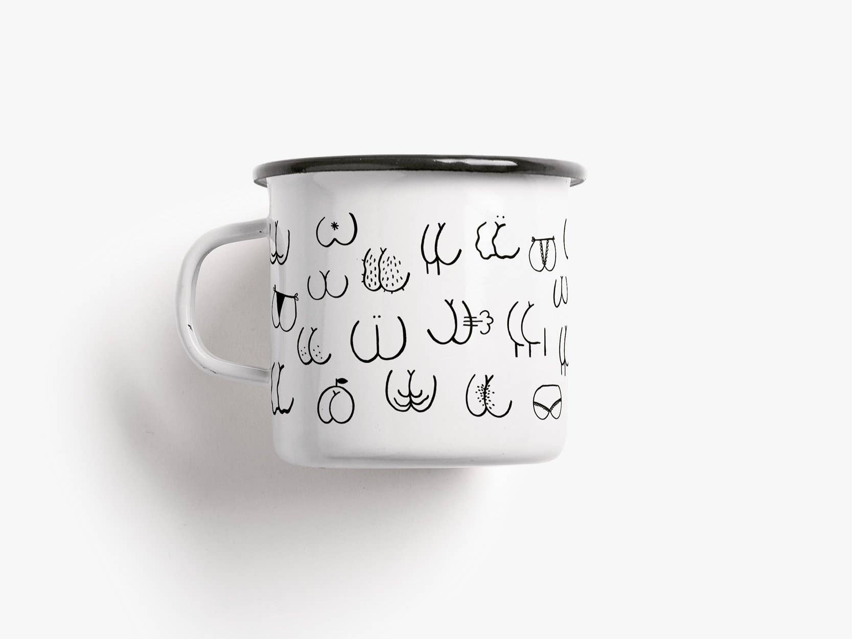 Tasse aus Emaille / Bad Ass