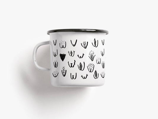 Tasse aus Emaille / Vulvarines