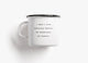 Tasse aus Emaille / Morning People