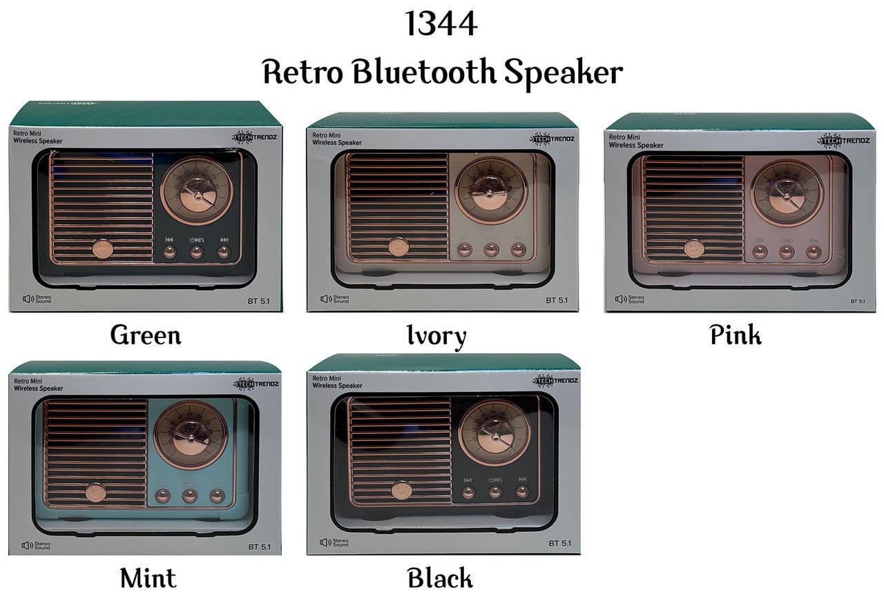 Vintage-Bluetooth-Lautsprecher: Schwarz