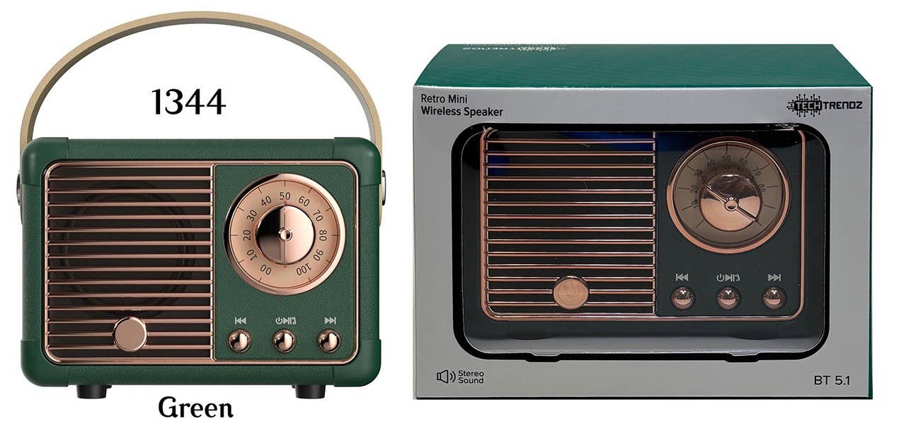 Vintage-Bluetooth-Lautsprecher: Schwarz