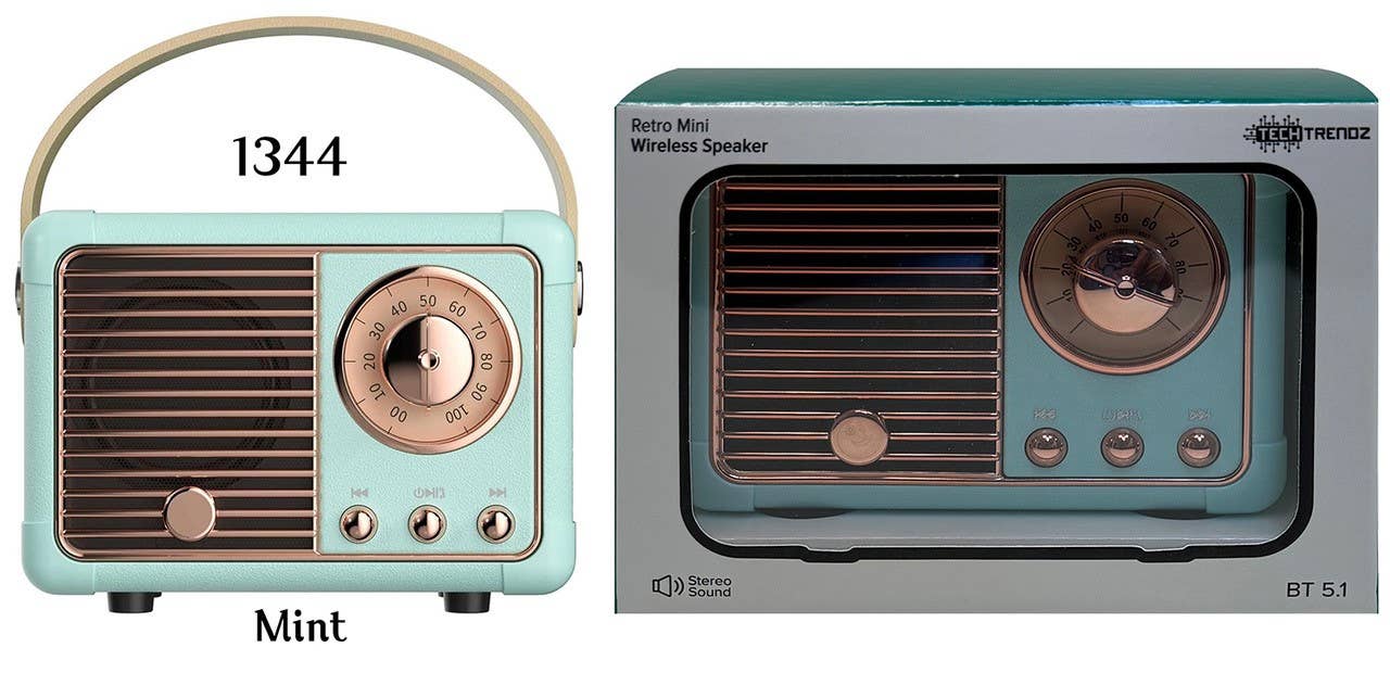 Vintage-Bluetooth-Lautsprecher: Schwarz