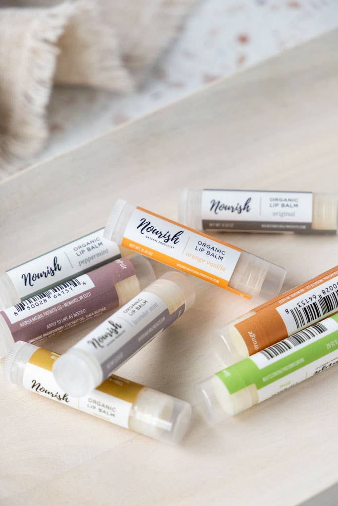 Bio-Lippenbalsam in 8 herrlich geschmeidigen Geschmacksrichtungen: Lavendel Minze