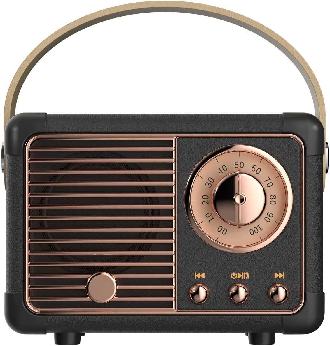 Vintage-Bluetooth-Lautsprecher: Schwarz