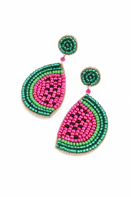 WASSERMELONEN-GLITZER-OHRRINGE
