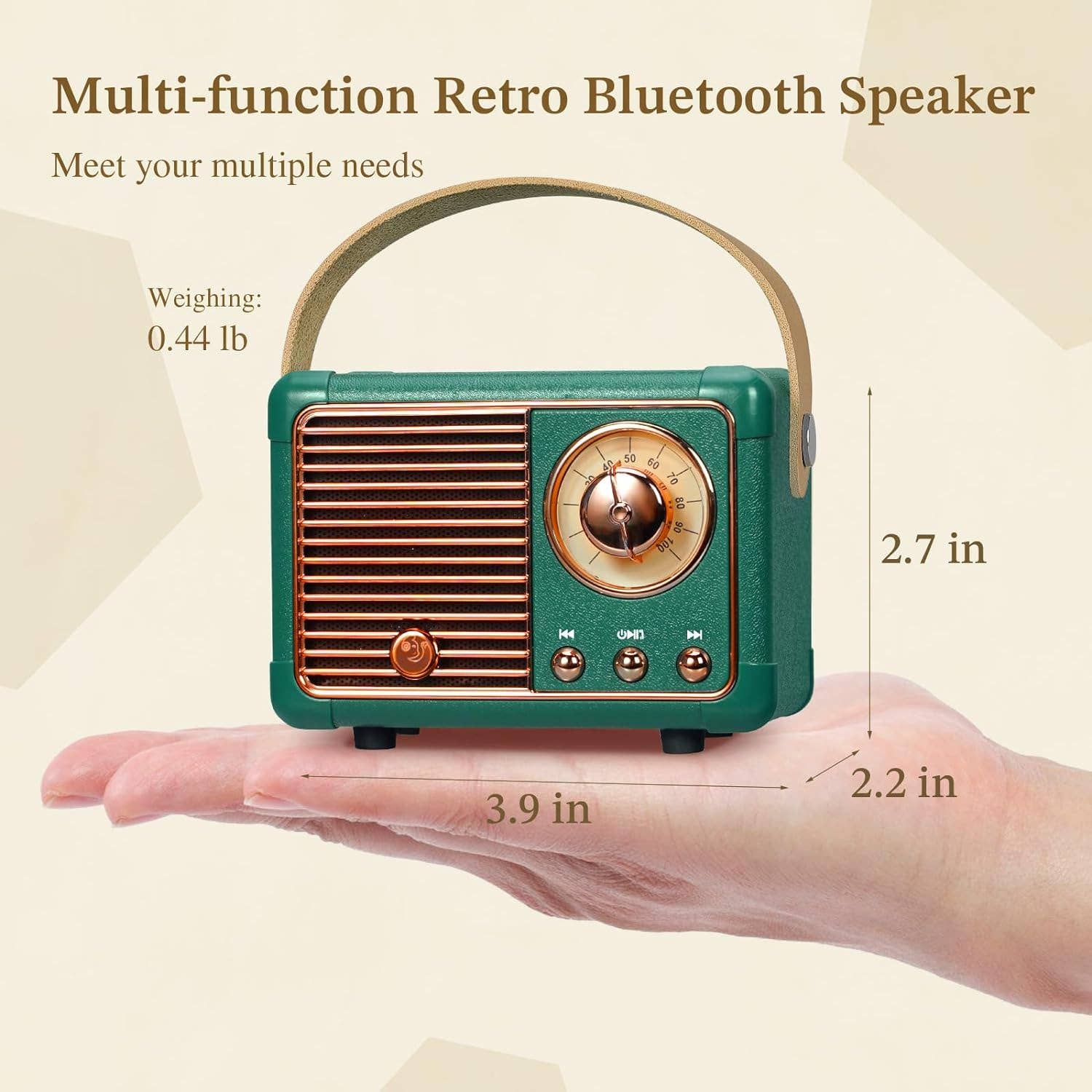 Vintage-Bluetooth-Lautsprecher: Schwarz