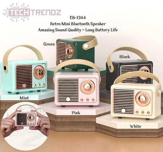 Vintage-Bluetooth-Lautsprecher: Schwarz